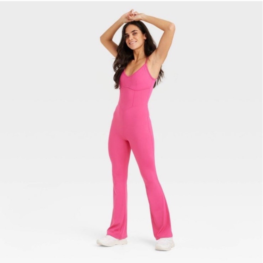 Target JoyLab Flare Hot Pink Bodysuit 2 piece set rare TikTok find